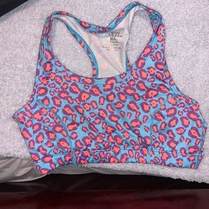 Girls cheetah Sports bra